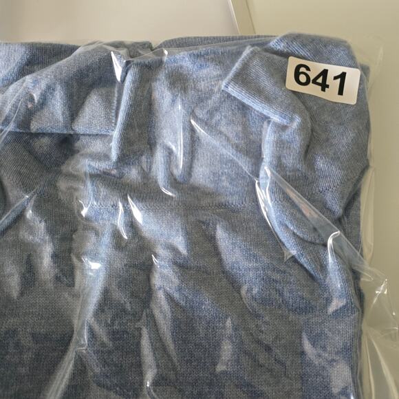 Hobbs London Merino Wool Cashmere Funnel Neck Sweater Blue XS Soft Cozy Winter - Picture 10 of 10